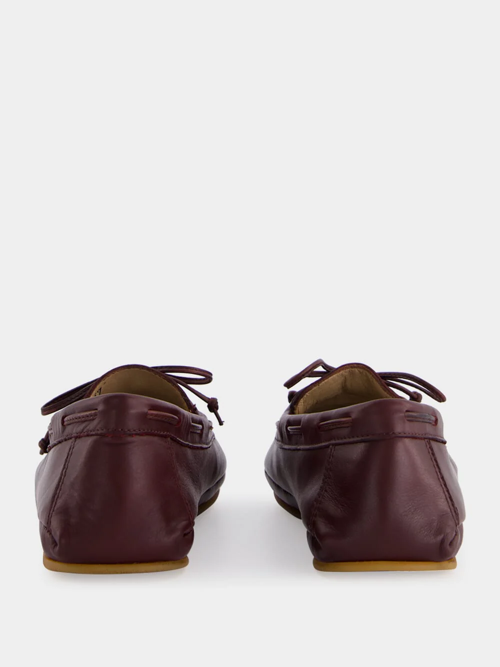 Burgundy Leather Driver Moccasins - Image 5