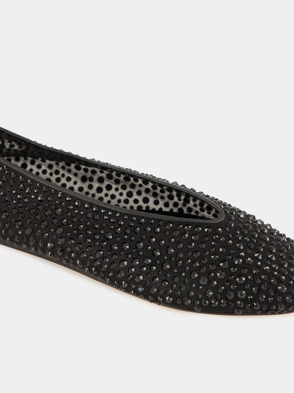 Luna Slippers with Crystals in Black - Image 6