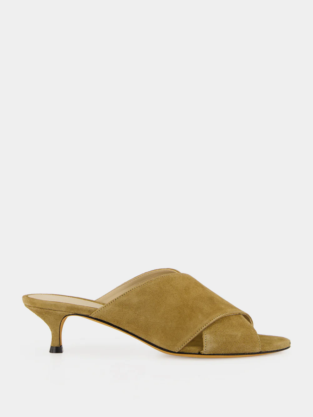 Taupe Suede Luca Kitten Mules