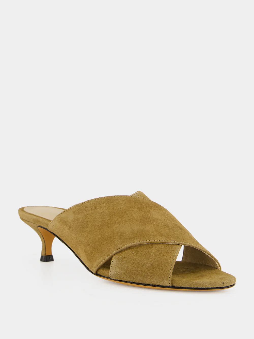 Taupe Suede Luca Kitten Mules - Image 2
