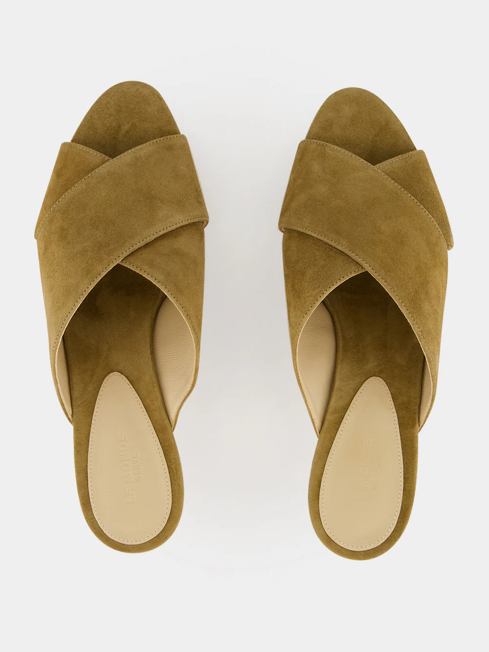 Taupe Suede Luca Kitten Mules - Image 4