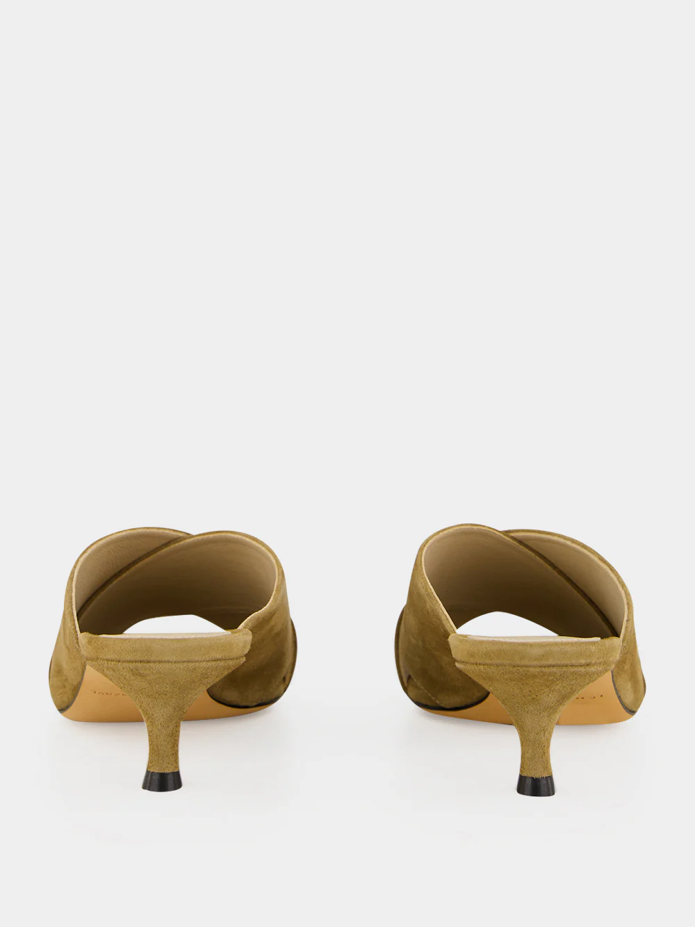 Taupe Suede Luca Kitten Mules - Image 5