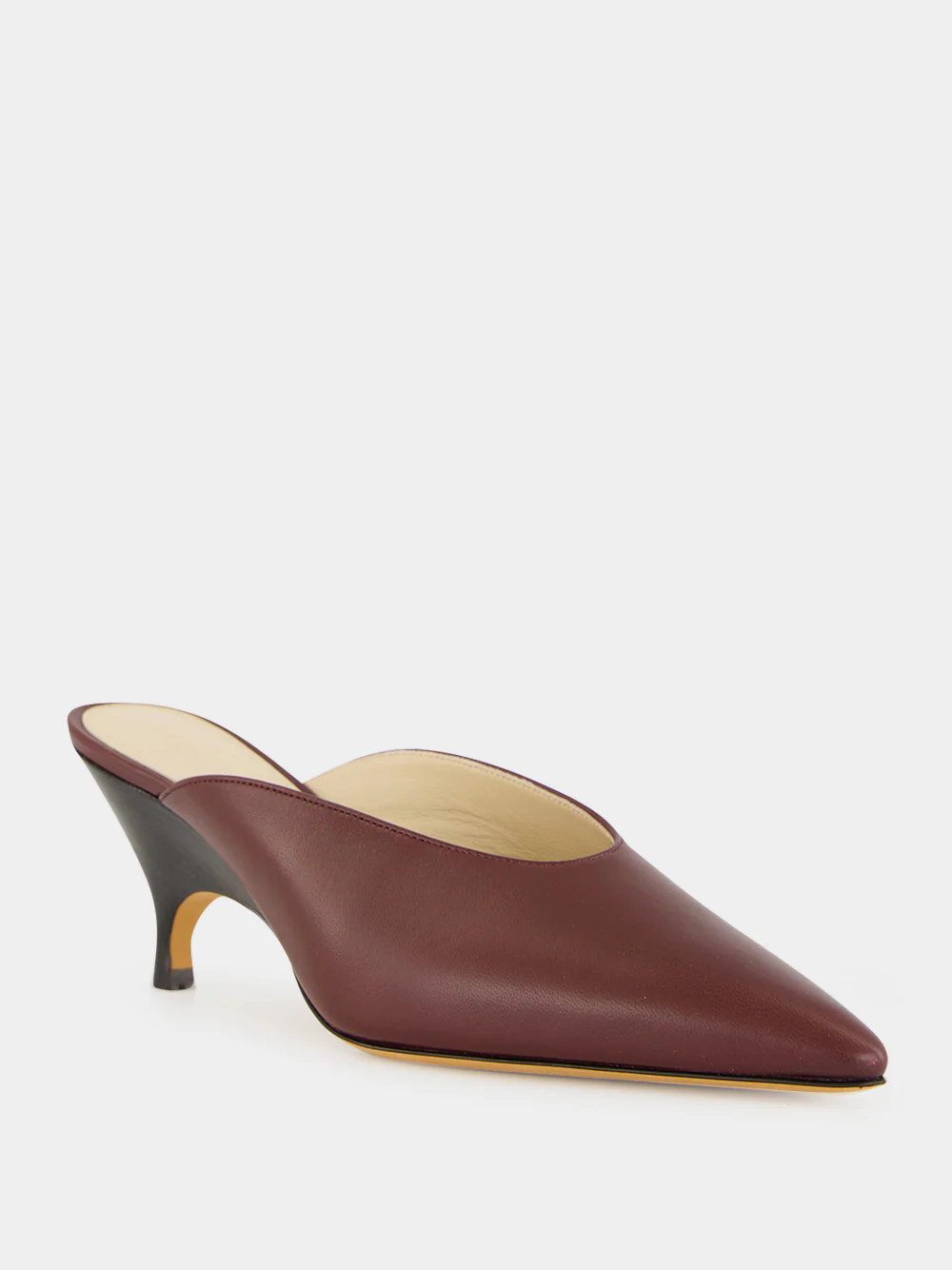 Bordeaux Leather Petra 65 Heeled Mules - Image 2
