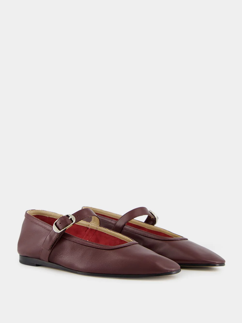 Oxblood Ballet Mary Jane Flats - Image 3
