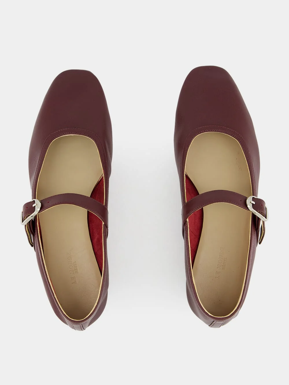 Oxblood Ballet Mary Jane Flats - Image 4