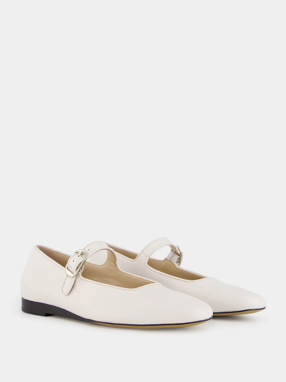 White Mary Jane Flats - Image 3