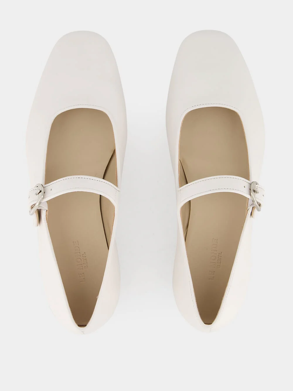 White Mary Jane Flats - Image 4