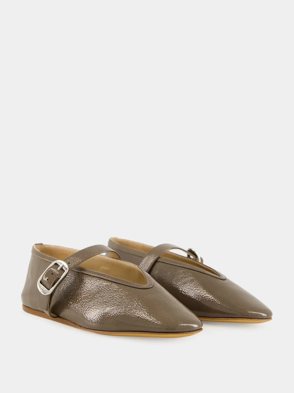 Stella Slipper in Taupe Leather - Image 3