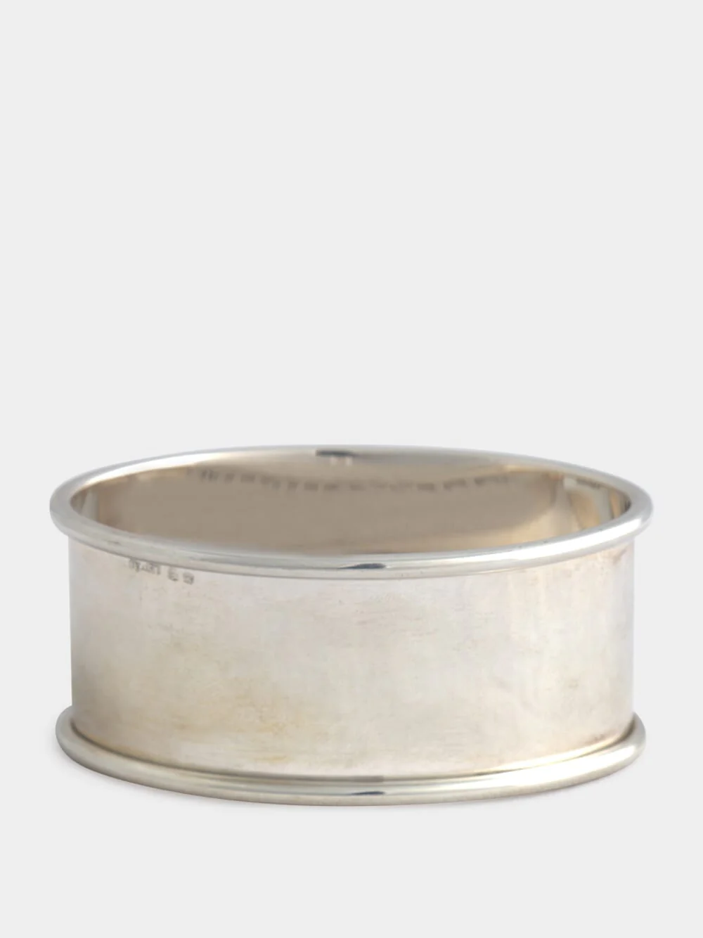 Silver Oval Half-Round Napkin Ring