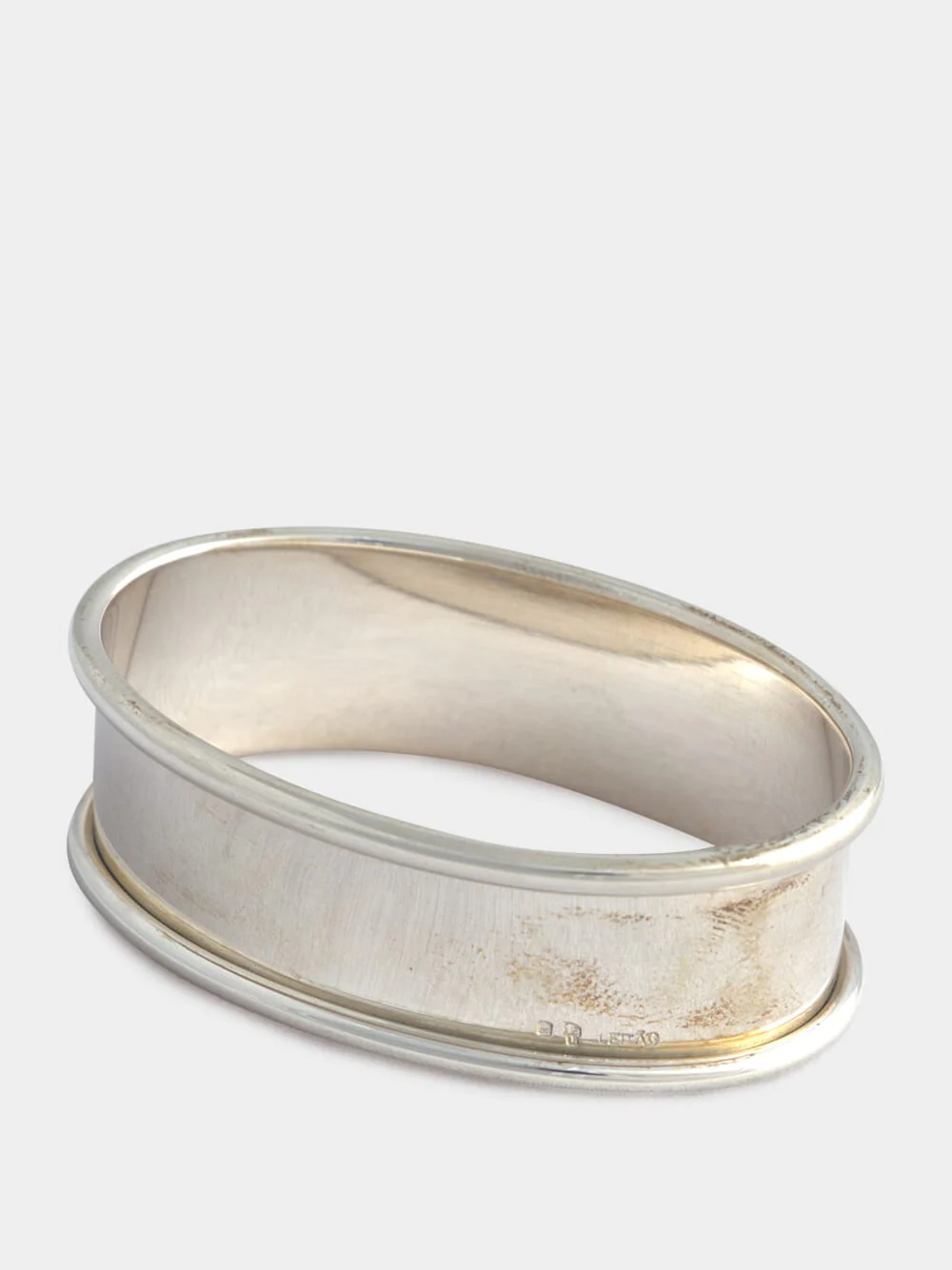 Silver Small Oval Napkin Ring - Image 3