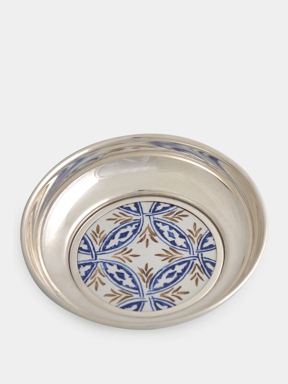 Blue Round Tray with Uptown Tile - Image 2