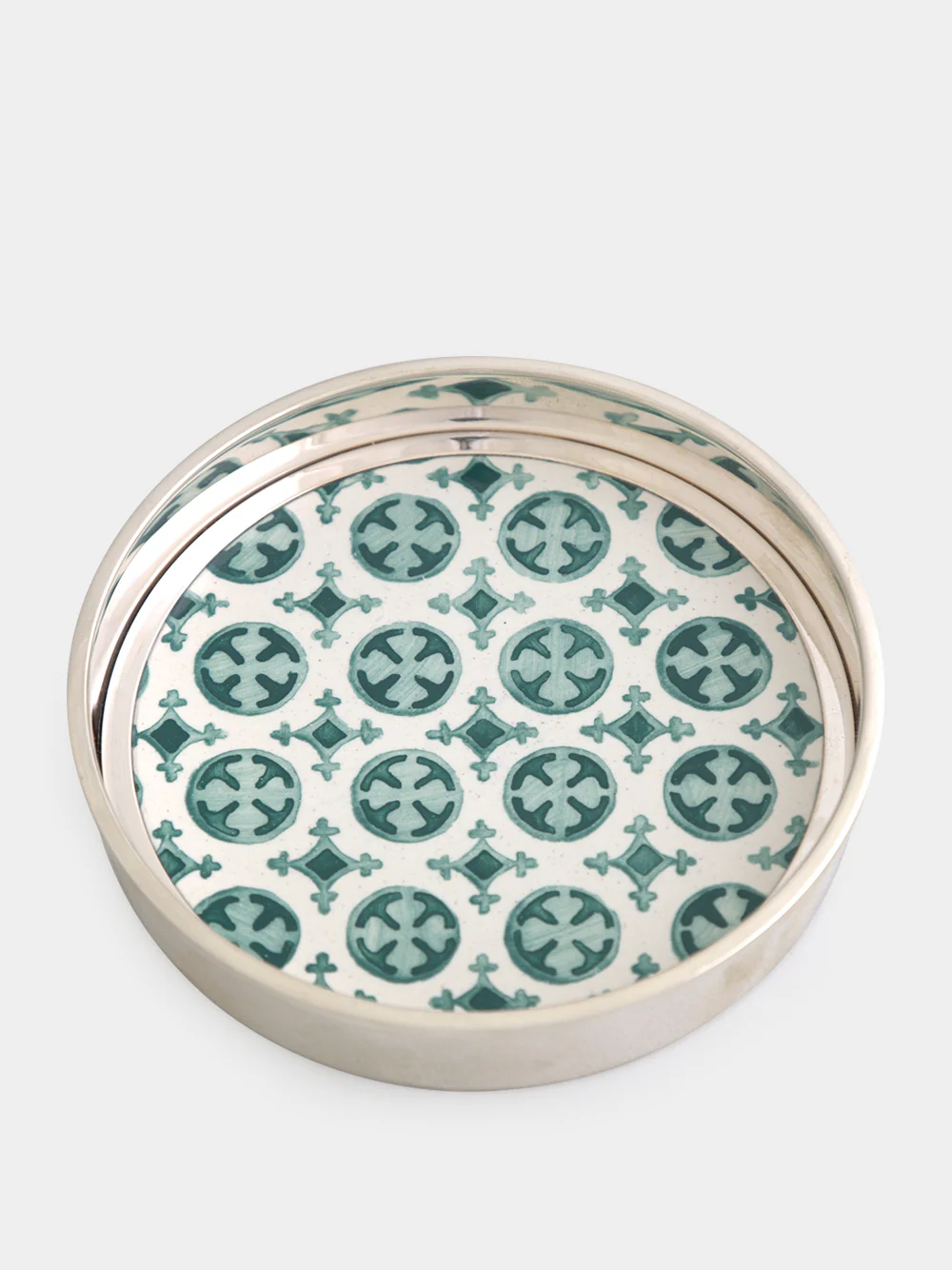 Green Bottle Coaster with Uptown Tile - Image 2