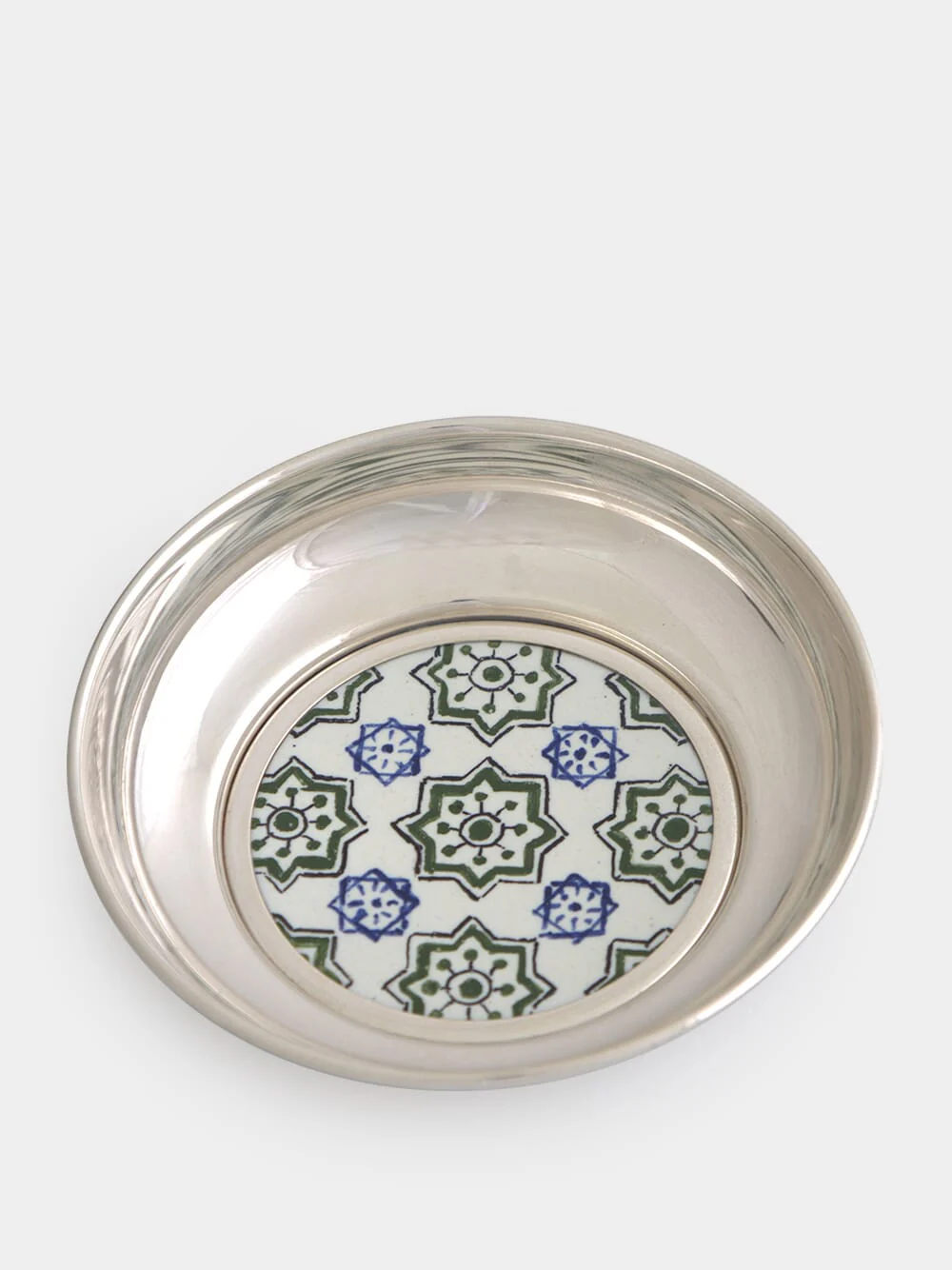 Green Round Tray with Uptown Tile - Image 2