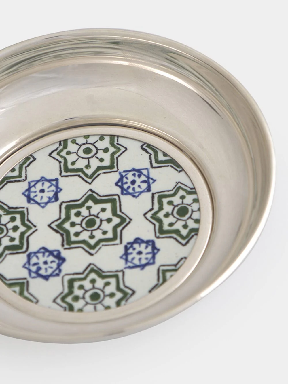 Green Round Tray with Uptown Tile - Image 3