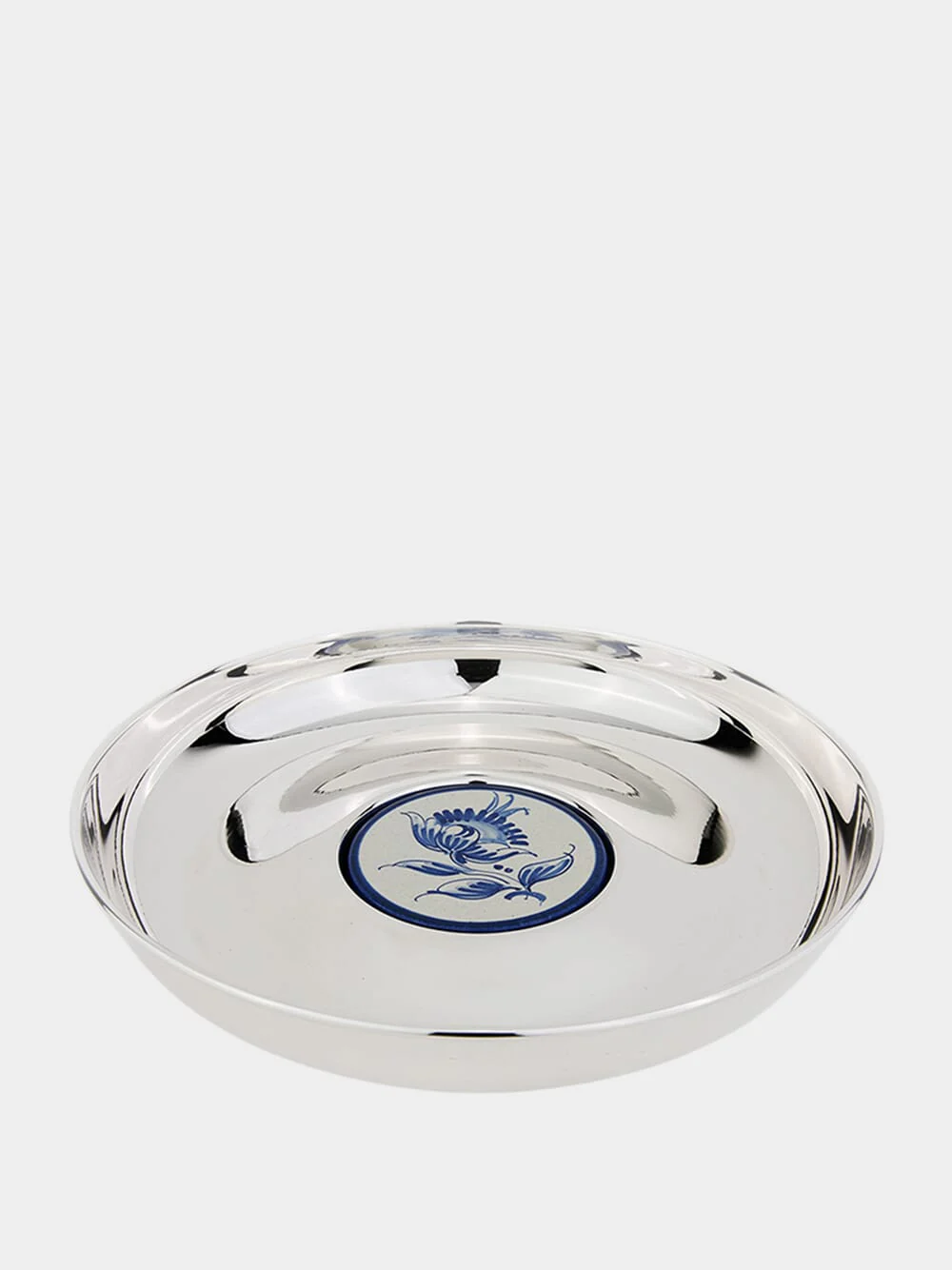 Silver Dish with Portuguese Floral Tile