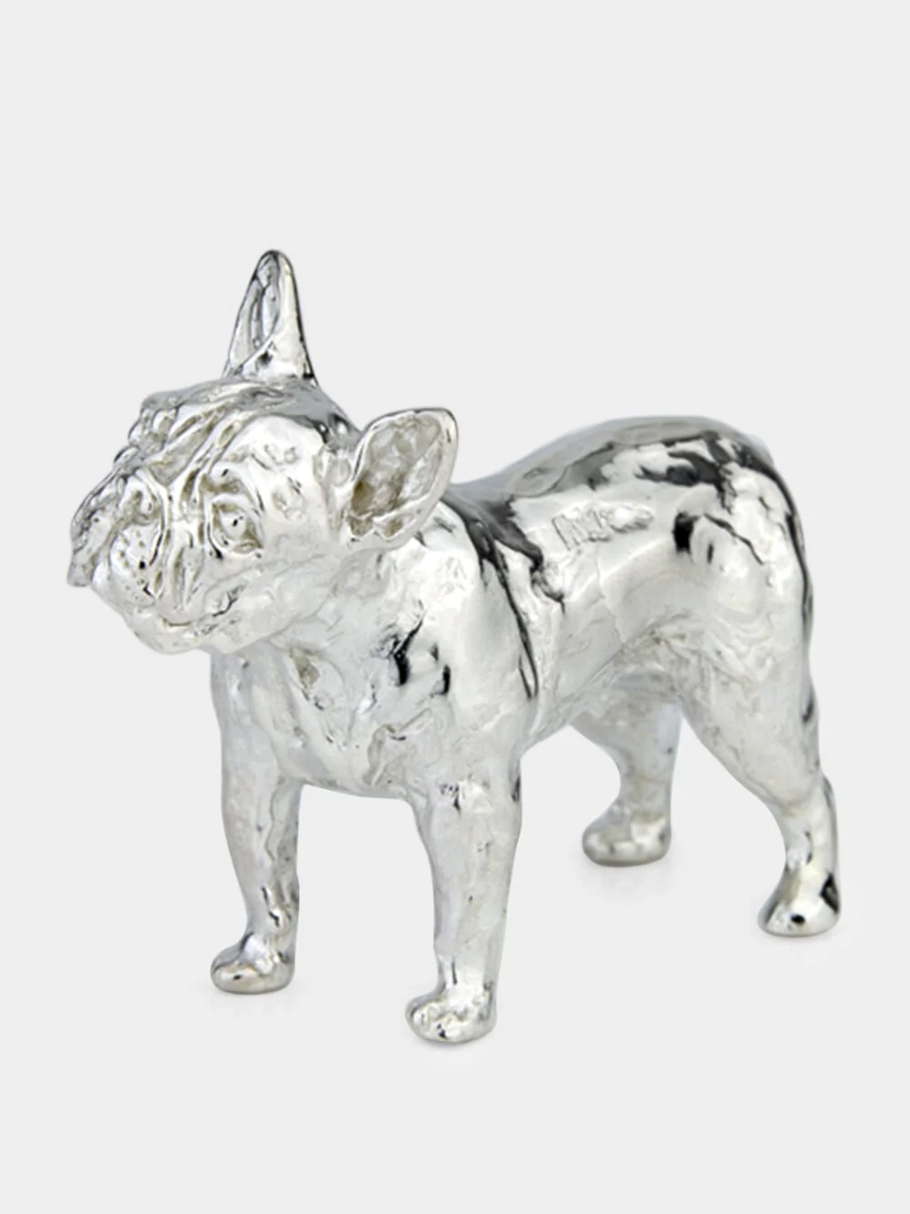 Silver French Bulldog Sculpture