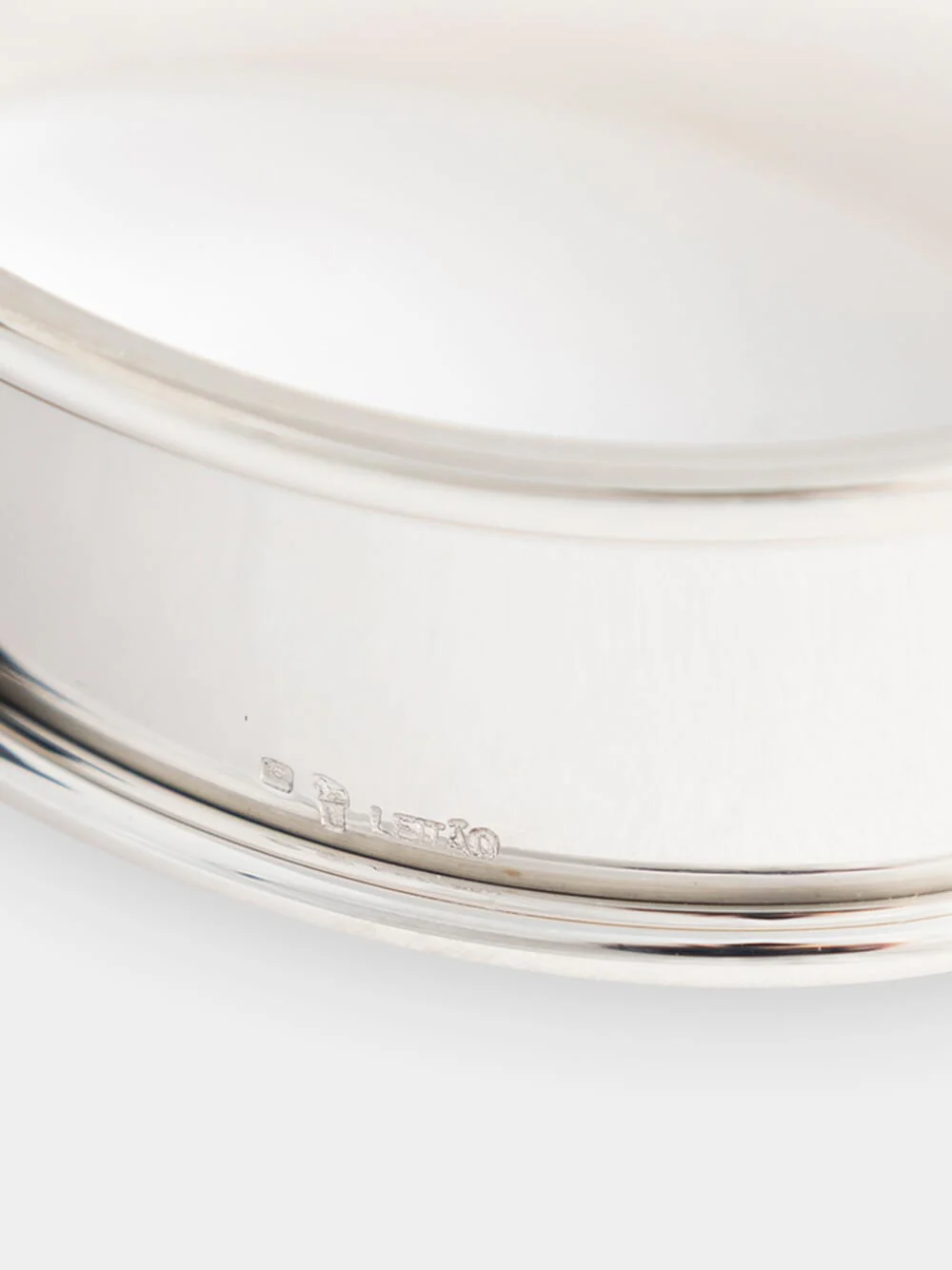 Silver Oval Large Napkin Ring - Image 4
