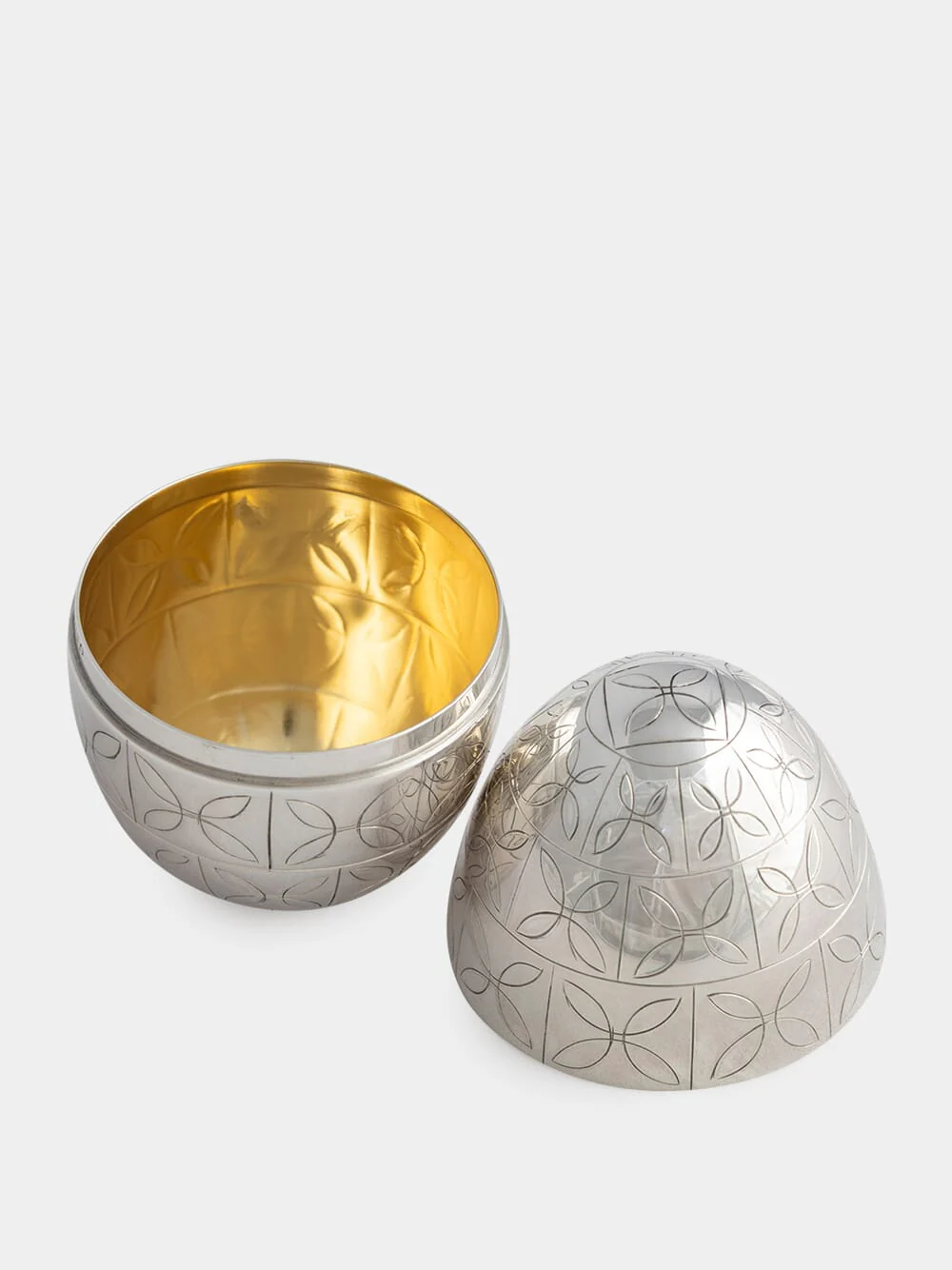Silver Tile Egg Ornament - Image 2
