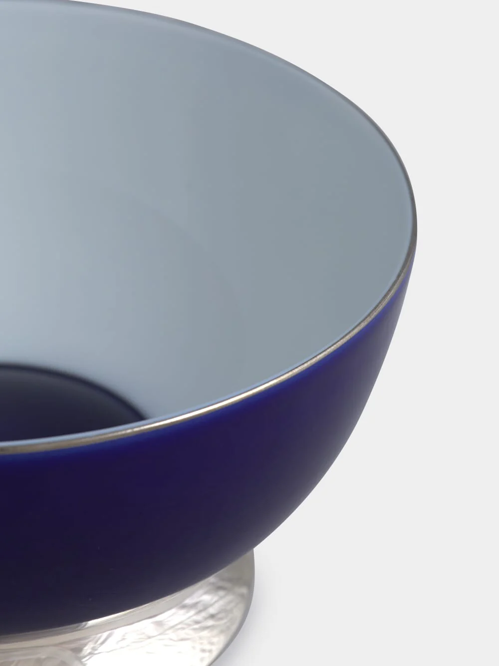 Silver Large Cobalt Blue Bowl - Image 4