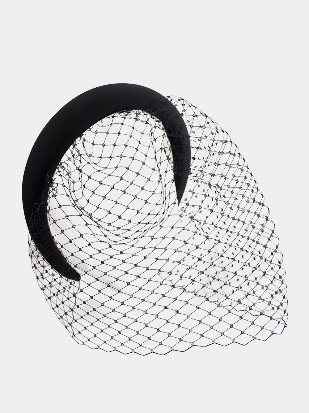 Black Robyn Blusher Veil Headband