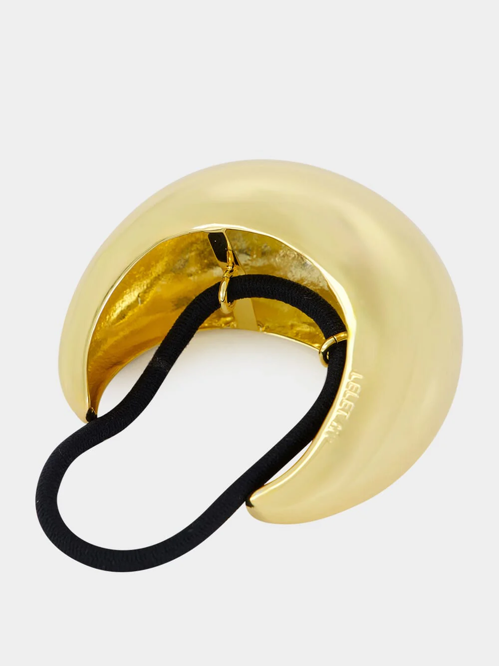 Gold Plated Matte Dome Pony Cuff - Image 3