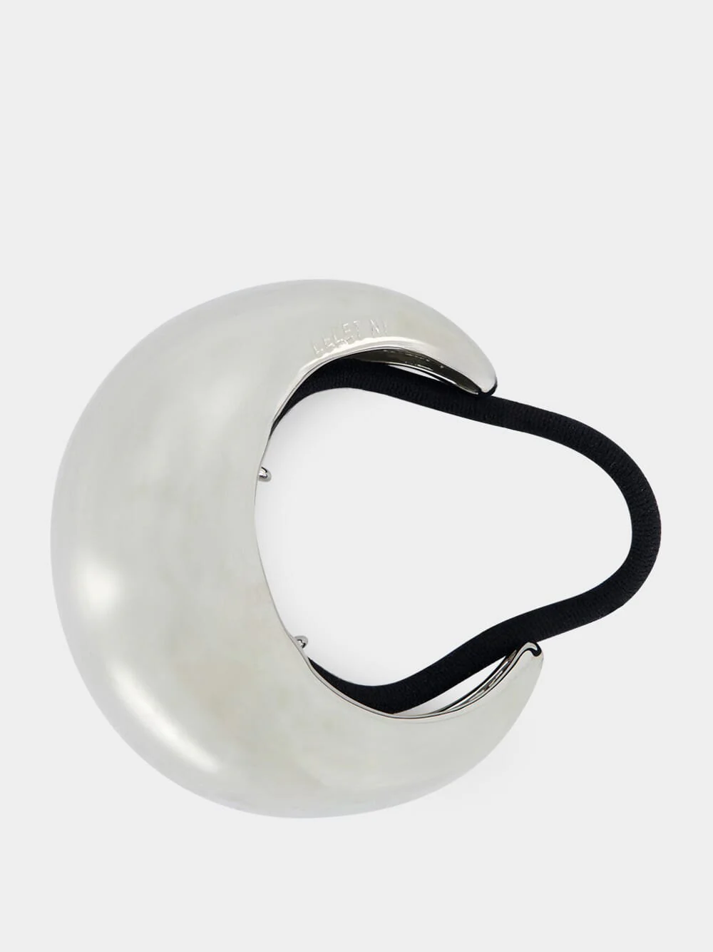 Rhodium Matte Dome Pony Cuff - Image 3