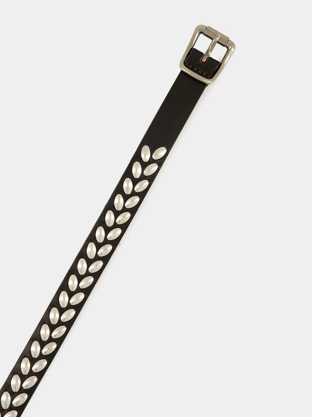 Almond Stud Belt 20 in Dark Brown - Image 3