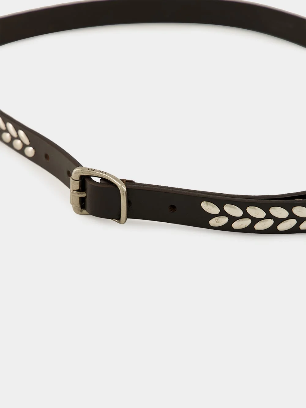 Almond Stud Belt 20 in Dark Brown - Image 4