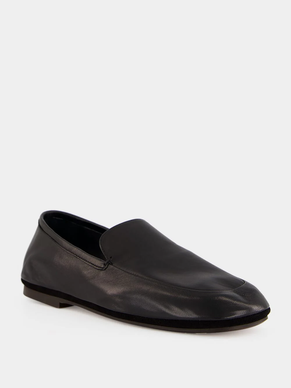 Black Leather Outdoor Slippers - Image 2
