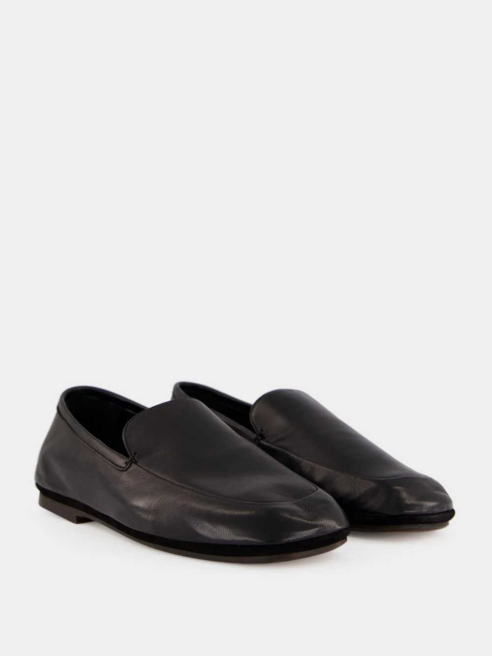 Black Leather Outdoor Slippers - Image 3