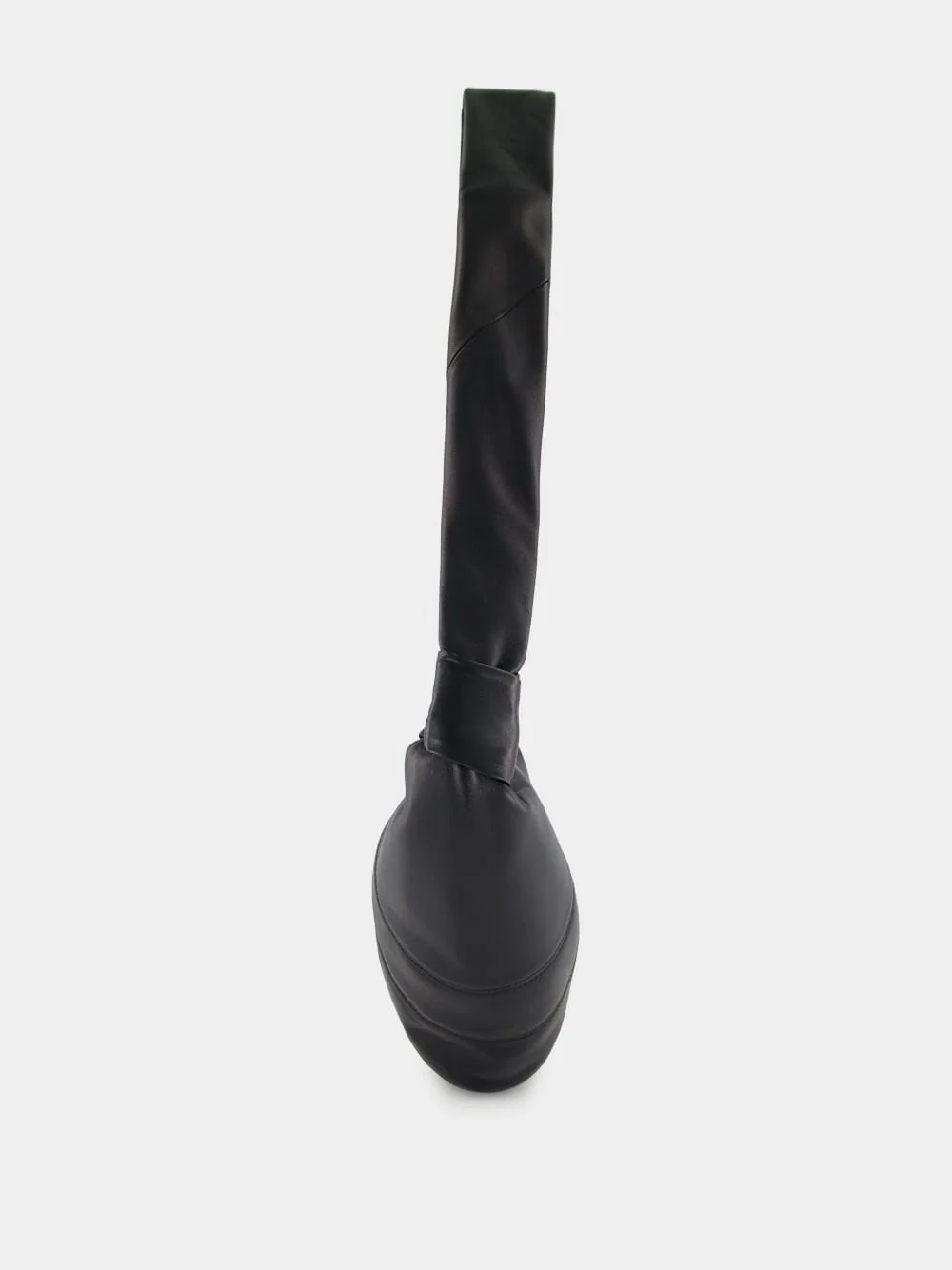 Black Medium Croissant Bag in Soft Nappa Leather - Image 5