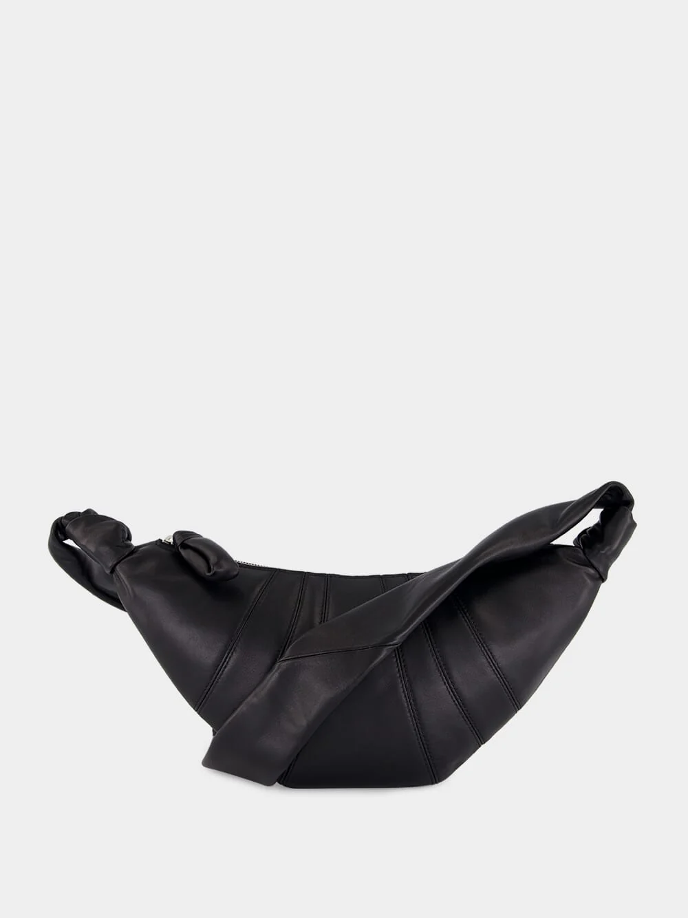 Black Small Croissant Leather Bag