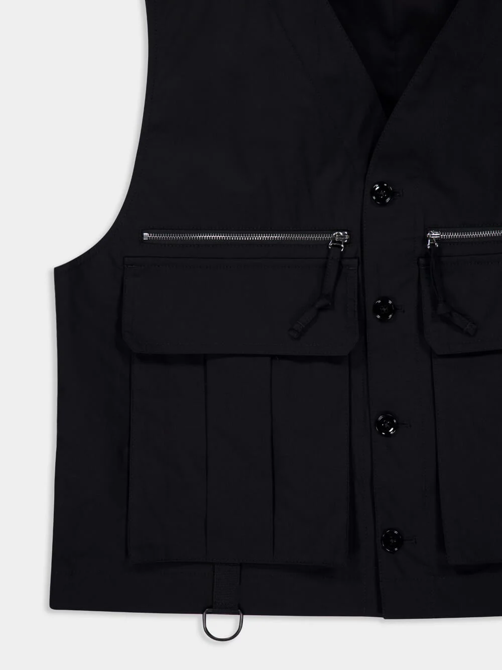 Black Technical Gilet in Ventile® Cotton - Image 11