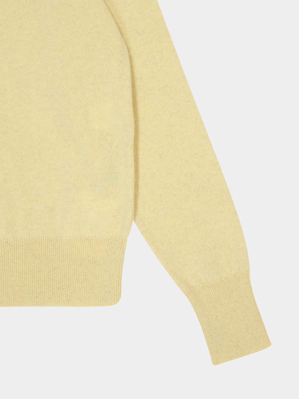 Butter Yellow Wool and Cashmere Crewneck Sweater - Image 6