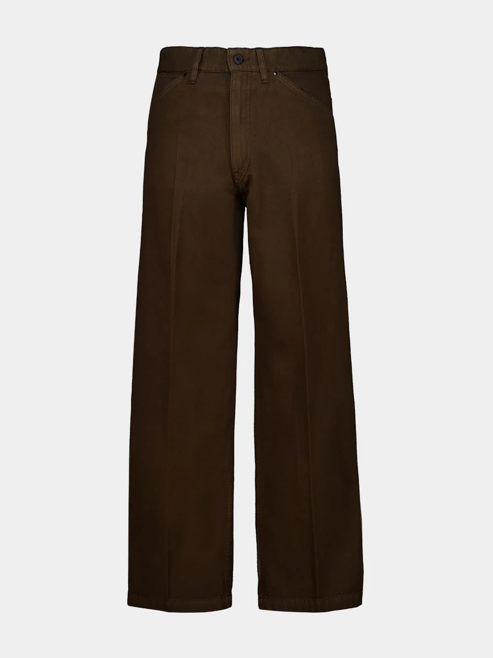 Cacao Wide Pants in Dyed Broken Twill - Image 2