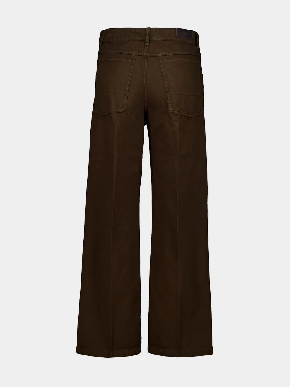 Cacao Wide Pants in Dyed Broken Twill - Image 4