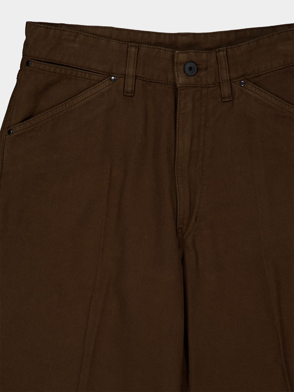 Cacao Wide Pants in Dyed Broken Twill - Image 5