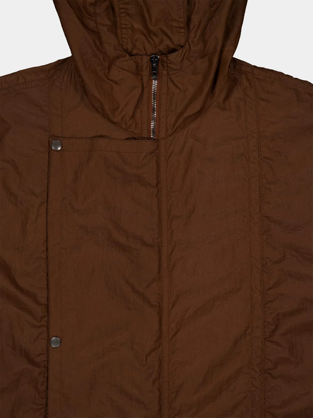 Brown Nylon Oversized Parka - Image 4