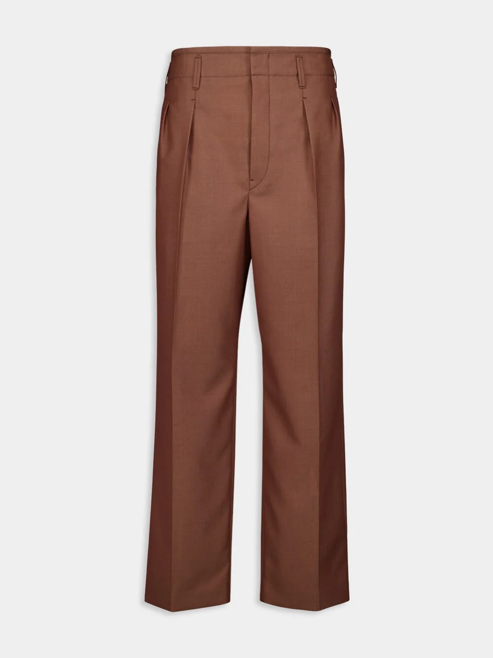Brown Pleated Pants
