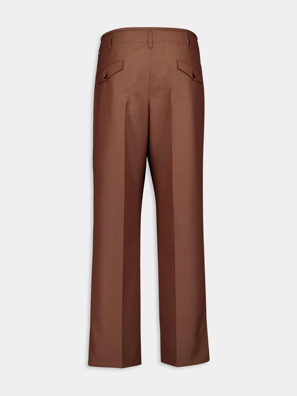 Brown Pleated Pants - Image 2