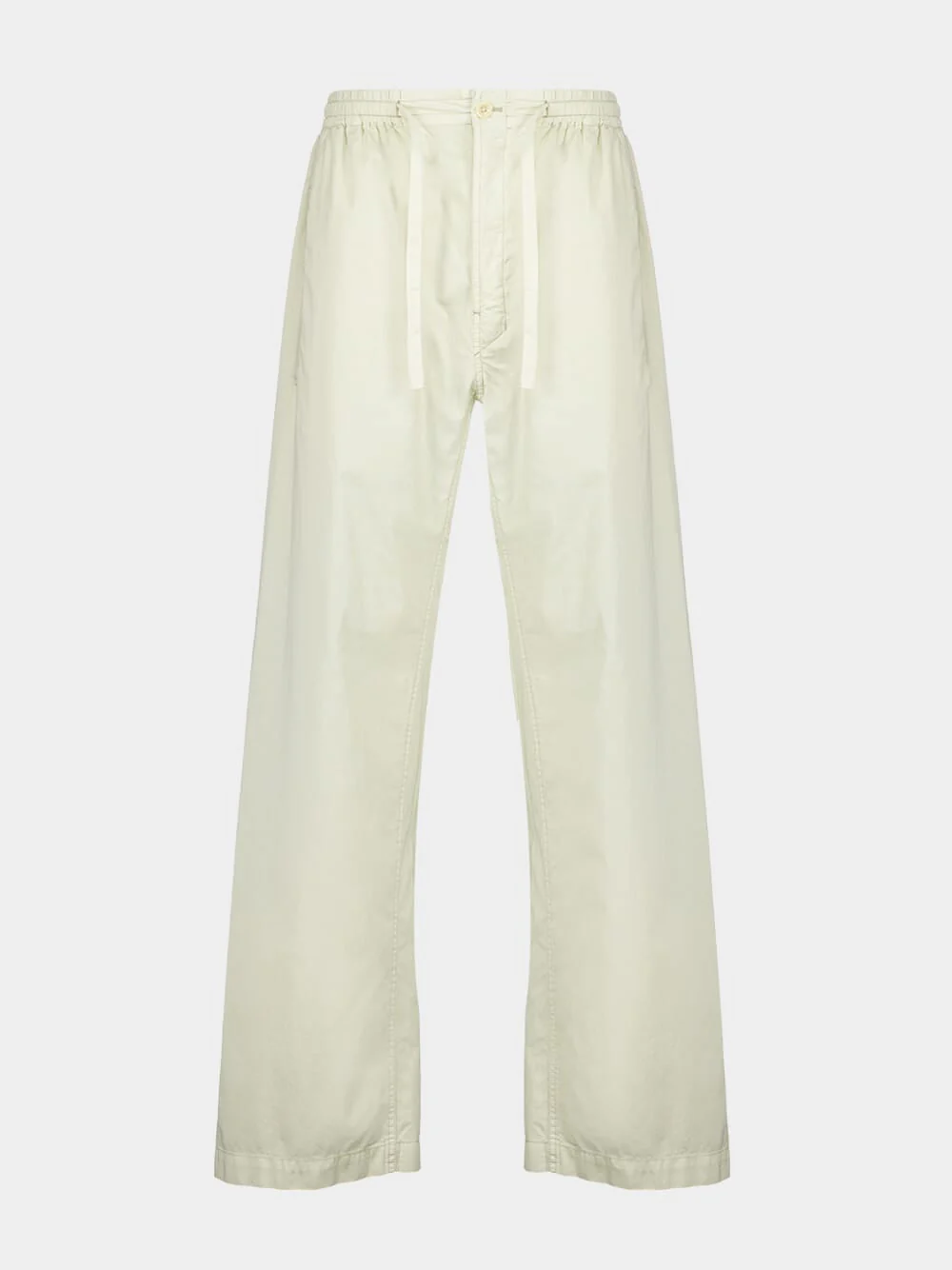 Cream Multi-Topstitch Taekwondo Pants - Image 5