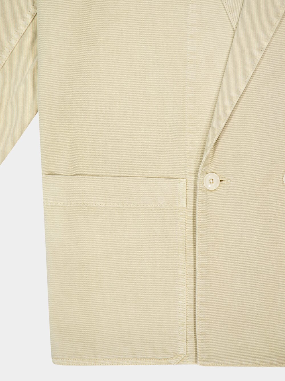 Cream Workwear Denim Blazer - Image 5