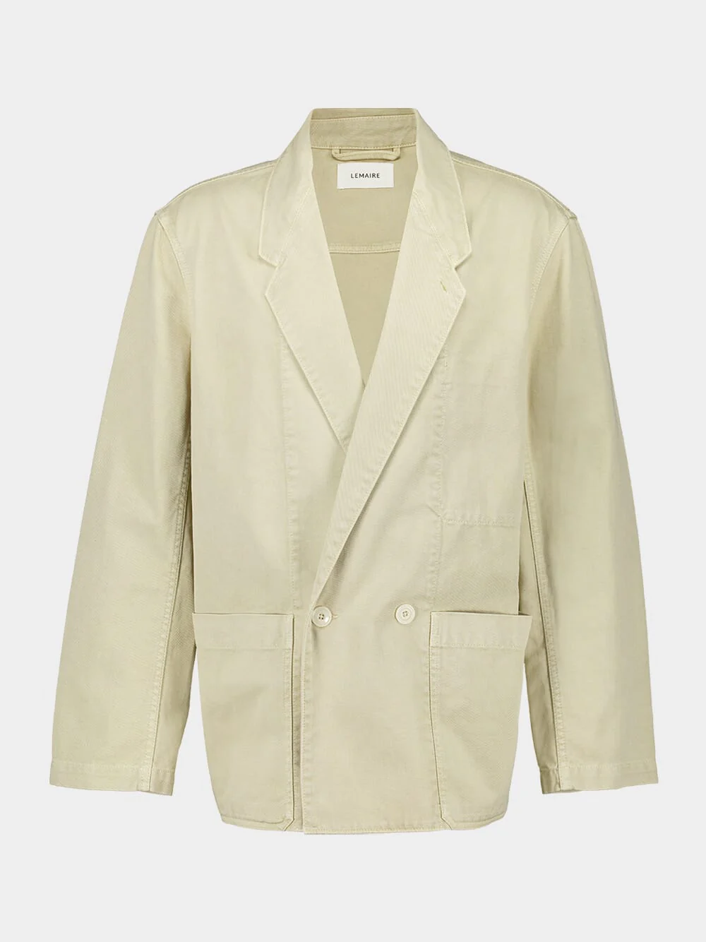 Cream Workwear Denim Blazer - Image 6