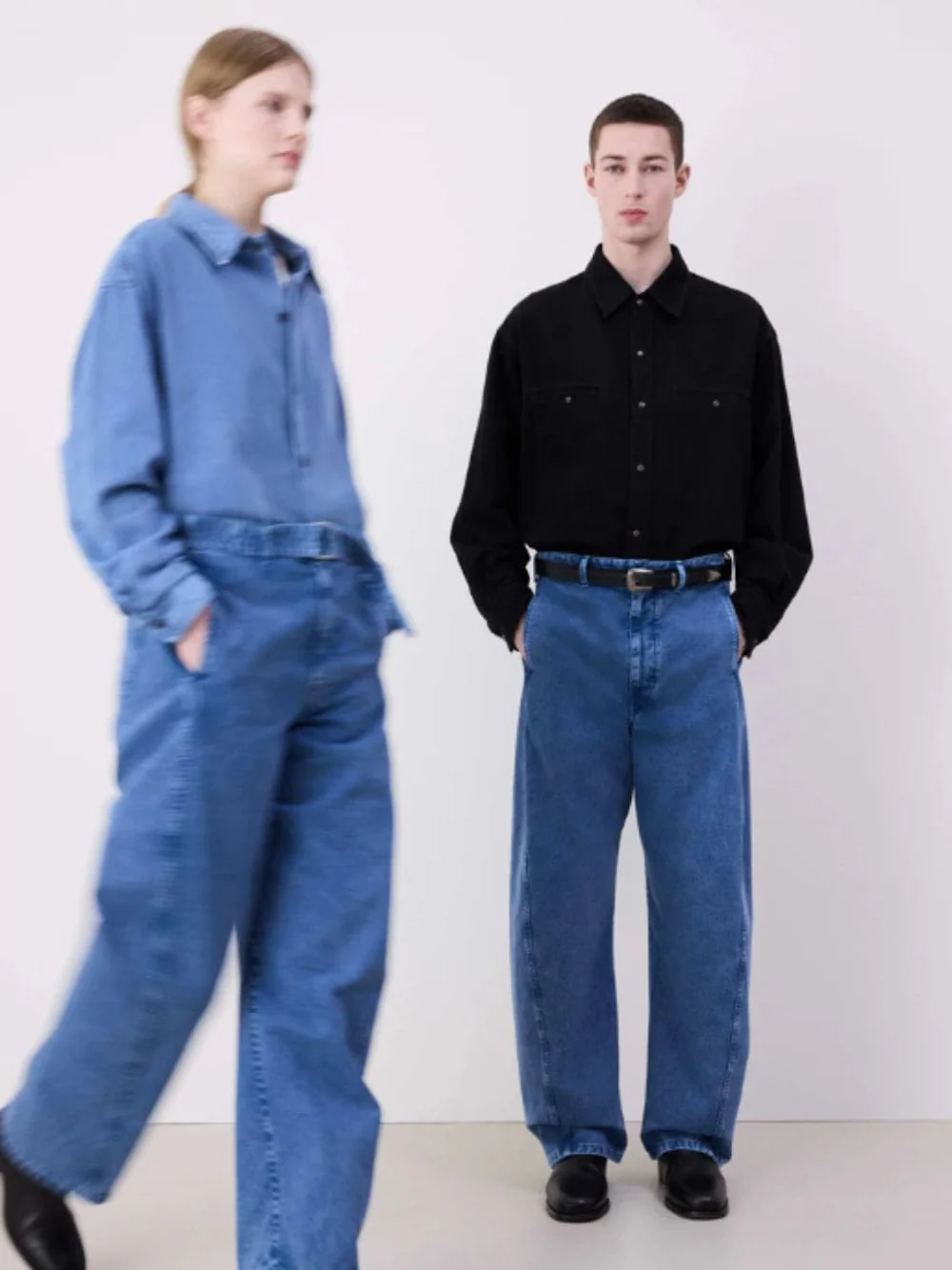 Twisted Belted Denim Pants - Image 2