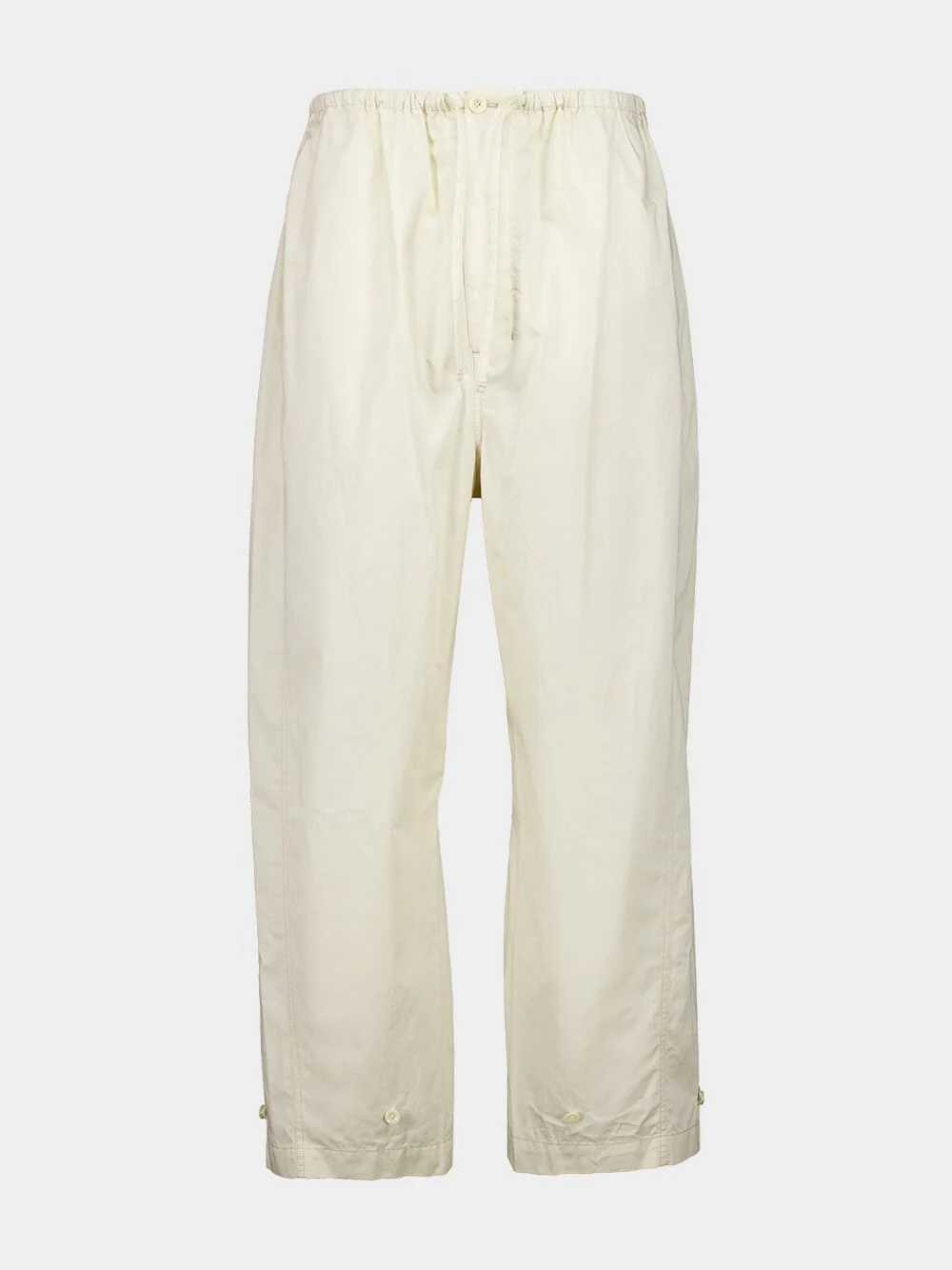 Creamy White Twisted Cotton Pants