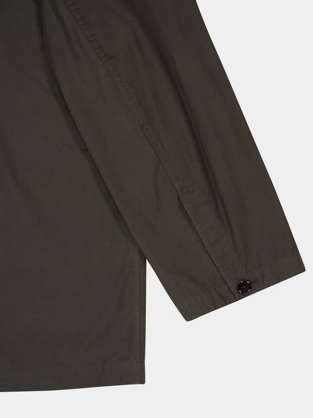 Dark Brown Cotton Workwear Shirt Jacket - Image 4