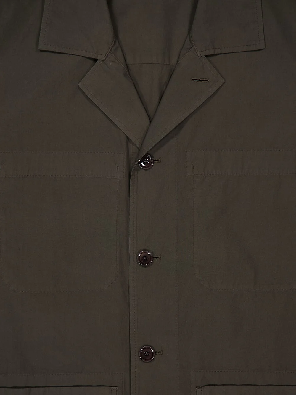 Dark Brown Cotton Workwear Shirt Jacket - Image 7