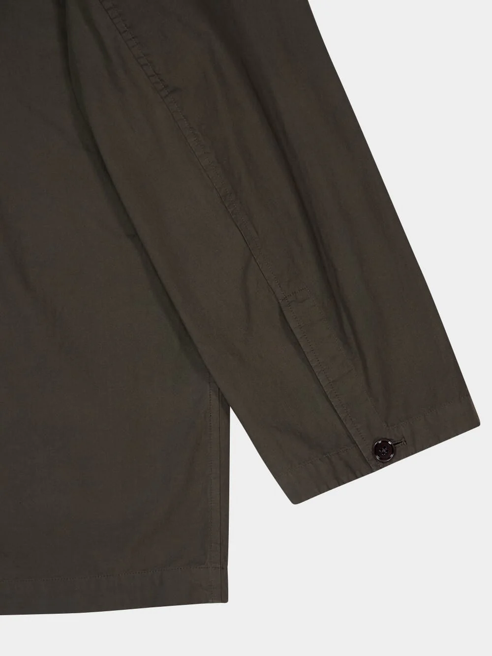 Dark Brown Cotton Workwear Shirt Jacket - Image 8