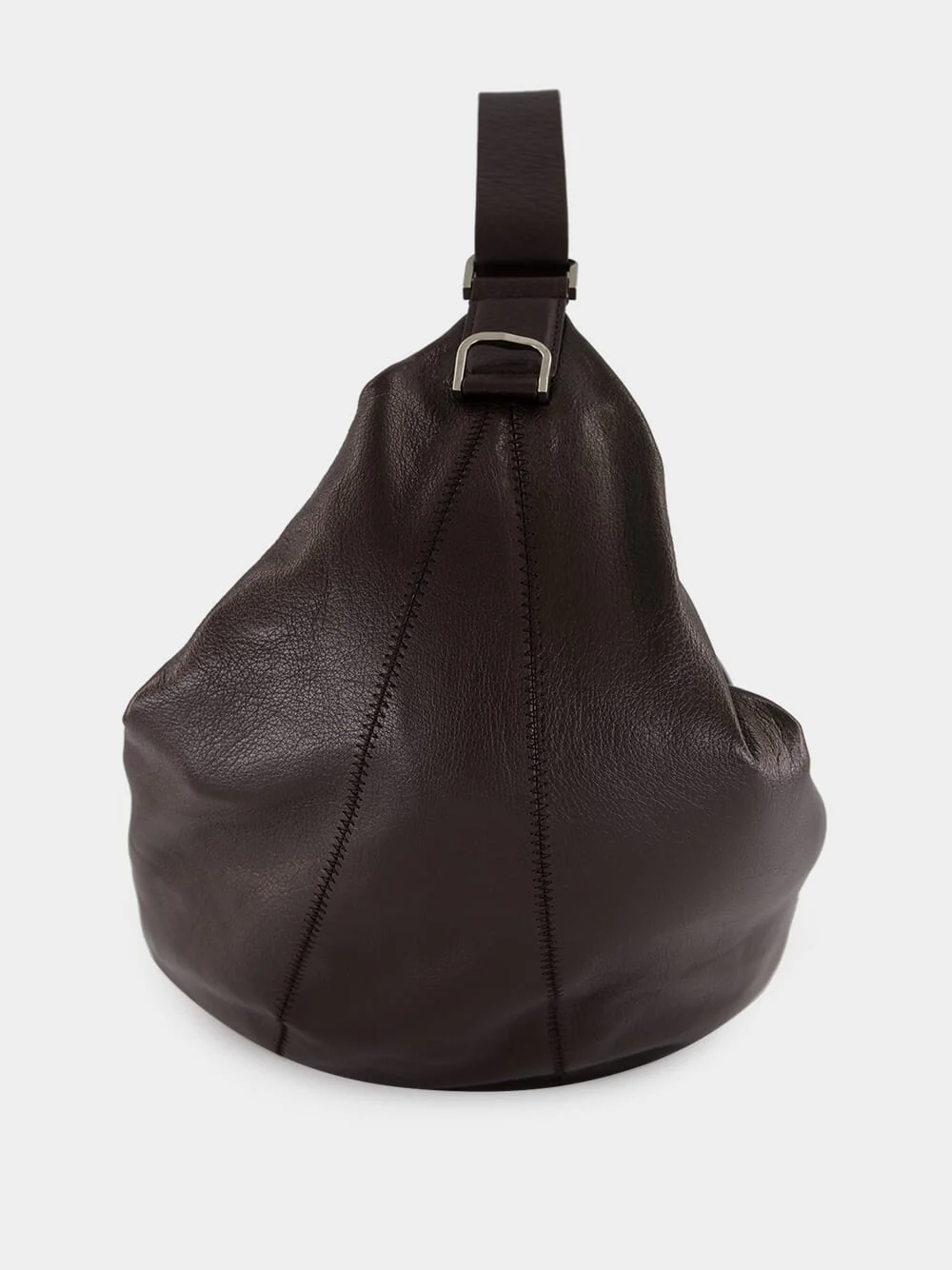 Dark Chocolate Quiver Clip Leather Bag - Image 3
