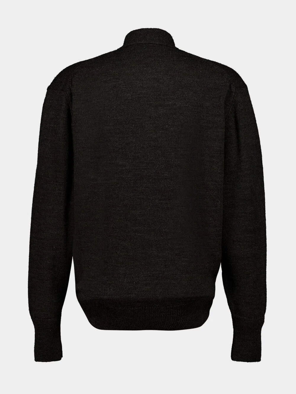 Dark Espresso Alpaca Wool Wrap Cardigan - Image 3